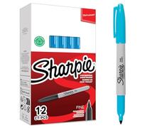Sharpie Lot de 12 marqueurs fins - Bleu vif