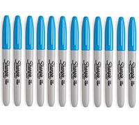 Sharpie Lot de 12 marqueurs permanents à pointe fine Bleu brillant