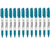Sharpie Lot de 12 marqueurs permanents à pointe fine Bleu paon