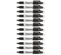 Sharpie Lot de 12 mini marqueurs permanents, pointe fine, noir