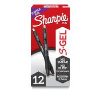 Sharpie Lot de 12 stylos S-gel, pointe moyenne (0,7 mm), encre gel violette, pour la maison, le bureau, l'école