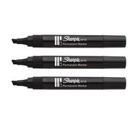 Sharpie Lot De 3 Marqueurs Permanent W10 Pointe Biseautée 1,5 - 5mm Noir