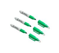 Sharpie Lot de 3 mini marqueurs permanents avec porte-clés pour clés, chaînes et cordons, pointe fine, encre verte - emballés dans un sac en plastique