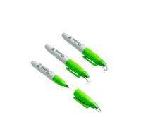 Sharpie Lot de 3 mini marqueurs permanents | Pointe fine | Format de poche avec porte-clés | Encre vert émeraude clair - Emballés dans un sac en plastique