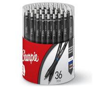 SHARPIE Lot de 36 stylos à encre gel S-gel, pointe moyenne (0,7 mm), stylos à encre gel bleue