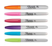 Sharpie Lot de 6 marqueurs permanents à pointe fine 6 couleurs