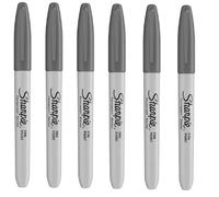 Sharpie Lot de 6 marqueurs permanents à pointe fine Gris ardoise
