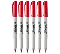 Sharpie Lot de 6 marqueurs permanents à pointe ultra fine - Encre rouge