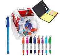 Sharpie Lot de 72 mini marqueurs permanents + notes adhésives + Paper Mate Pen Gift
