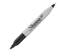 Sharpie Marqueur double pointe - Fine 0,9 et ultra-fine 0,5 - Encre permanente - Noir