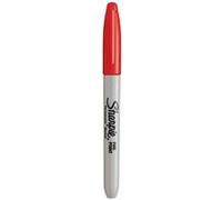 Sharpie - Marqueur permamnent FINE, rouge (P52221) largeur de tracé: environ 1,0 mm, pointe ogive (S0185131/S0810940) Rouge