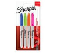 Sharpie Marqueurs permanents FINE Fun – Pointe fine – Lot de 4 couleurs assorties