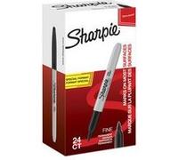 Sharpie Marqueurs permanents Pointe fine Noir Lot de 24