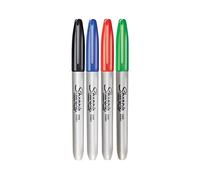 Sharpie marqueurs permanents | pointe fine | Encre noirebleuerouge et verte | pochette de 4
