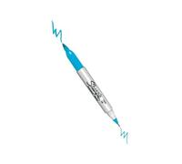 Sharpie Marqueur permanent Twin Tip - Bleu ciel - Double pointe fine et ultra fine - 1 pièce - Imperméable et résistant à la décoloration