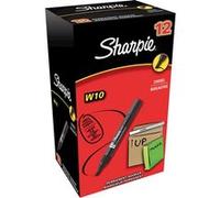 Sharpie marqueur permanent W10, pointe biseautée, noir Noir G
