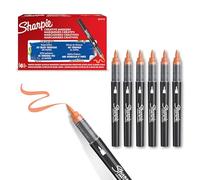 Sharpie Marqueurs Créatifs feutres acrylique | Pointe pinceau | Feutres de coloriage adulte à base d’eau idéal pour coloriage mystère, scrapbooking, dessiner, etc. | Orange | Lot de 6