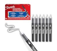 Sharpie Marqueurs Créatifs feutres acrylique | Pointe pinceau | Feutres de coloriage adulte à base d’eau idéal pour coloriage mystèrescrapbookingdessineretc. | Blanc | Lot de 6