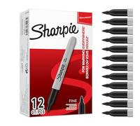 Sharpie marqueurs indélébiles | pointe fine | encre noir permanent | Boîte de 12