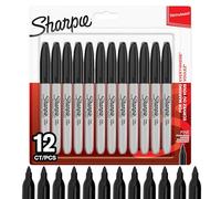 Sharpie marqueurs indélébiles | pointe fine | encre noir permanent | pochette de 12