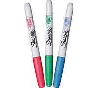 SHARPIE marqueurs métallisés permanents - pointe fine - assortiment de couleurs - lot de 3