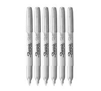 Sharpie Marqueurs permanents métallisés - Pointe fine - Argent - Lot de 6