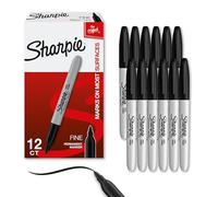 Sharpie marqueurs permanents, point fin, noir, 12 compteurs
