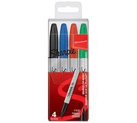 Sharpie marqueurs permanents | pointe fine | assortiment de couleurs | lot de 4