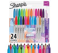Sharpie marqueurs permanents - pointe fine - Electro Pop & assortiment de couleurs originales - lot de 24