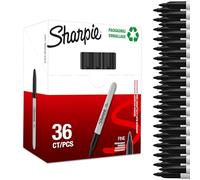 Sharpie marqueurs permanents | pointe fine | encre noire | boîte de 36