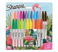Sharpie marqueurs permanents - pointe fine - Flamingo & assortiment original - lot de 24