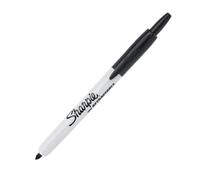Sharpie marqueurs permanents | pointe fine rétractable | noir | lot de 12