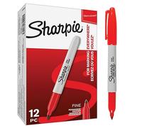 Sharpie marqueurs permanents | pointe fine | rouge | lot de 12