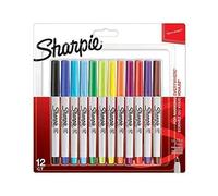 Sharpie marqueurs indélébiles 2065408 – pointe ultra-fine, couleurs assorties – Lot de 12