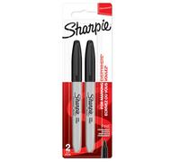 Sharpie Permanent Markers Fine Point for Bold Details Black Ink 2 Marker P