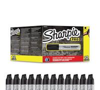 Sharpie - Marqueur permanent Pro Magnum - Pointe biseautée - Noir - Boîte de 12