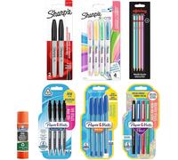 Sharpie, Rotring Et Elmer¿S Articles De Papeterie Stylos À Bille, Stylos Gel, Marqueurs, Surligneurs, Crayons Hb Et Bâton De Colle Idéal Pour L¿École Et Le Bureau 23 Pièces