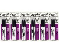 Sharpie Rub-A-Dub Lot de 2 marqueurs à linge à pointe fine Noir 12 marqueurs