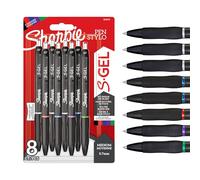Sharpie – Stylos gel S-Gel – Pointe moyenne 0,7 mm – Assortiment de couleurs – Lot de 8
