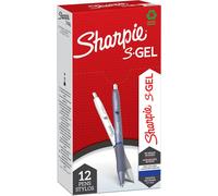 Sharpie S - Gel Stylos Gel Pointe Moyenne (0,7 Mm) Corps Bleu Glacier Et Blanc Perle Encre Bleue Lot De 12