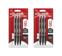 Sharpie S-Gel | Stylos gel | Pointe moyenne (0,7 mm) | Encre noire | 3 unités x 2