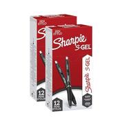 Sharpie S Lot de 24 stylos à encre gel 0,7 mm M (0,7 mm) Encre noire