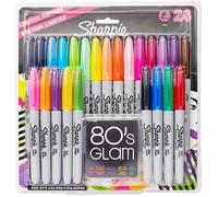 Sharpie S0944841 Marqueurs Permanents Pointe Fine, Édition Limitée Couleurs Glam Années 1980, Pochette De 24: Fournitures De Bureau