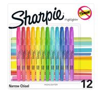 Sharpie Surligneurs de poche | Pointe biseautée | Couleurs d'encre fluorescentes assorties | 12 surligneurs