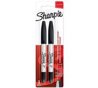 SHARPIE marqueurs permanents | pointe double | bleus | pochette de 2