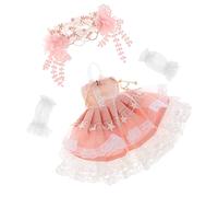 Sharplace 1/6 Vêtements Fille Robe Tenues Style Pastoral Ensemble pour Habiller Costume, Rose