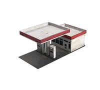 Sharplace 1: 72 kits de modèles de construction, modèle de scène d'architecture, scène d'architecture de station-service de paysage de bricolage pour, moderne