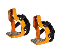 Sharplace 1 Paire de Etrier de Selle en Aluminium, équipement d'équitation Confortable et Sûr, Résistant à l'usure - Orange