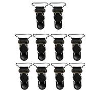 Sharplace 10 Pcs Set Porte Jarretelles Clips Pour Femmes Leg Punk Goth Cuisse Jarretelles Bas Ceinture, Noir, 20mm