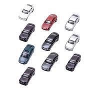 Sharplace 10 Pièces de Voiture Miniature Moulée sous Pression Peinte à La Main pour La Collection de Décoration de Paysage de Stationnement, 1/100